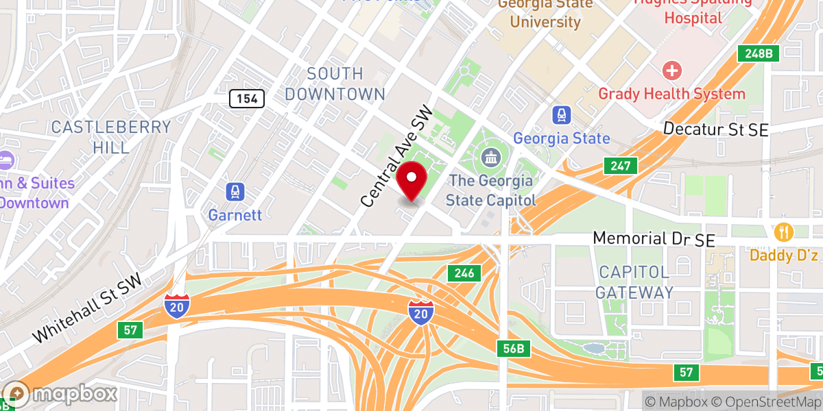 Map showing location of Trinity United Methodist Church