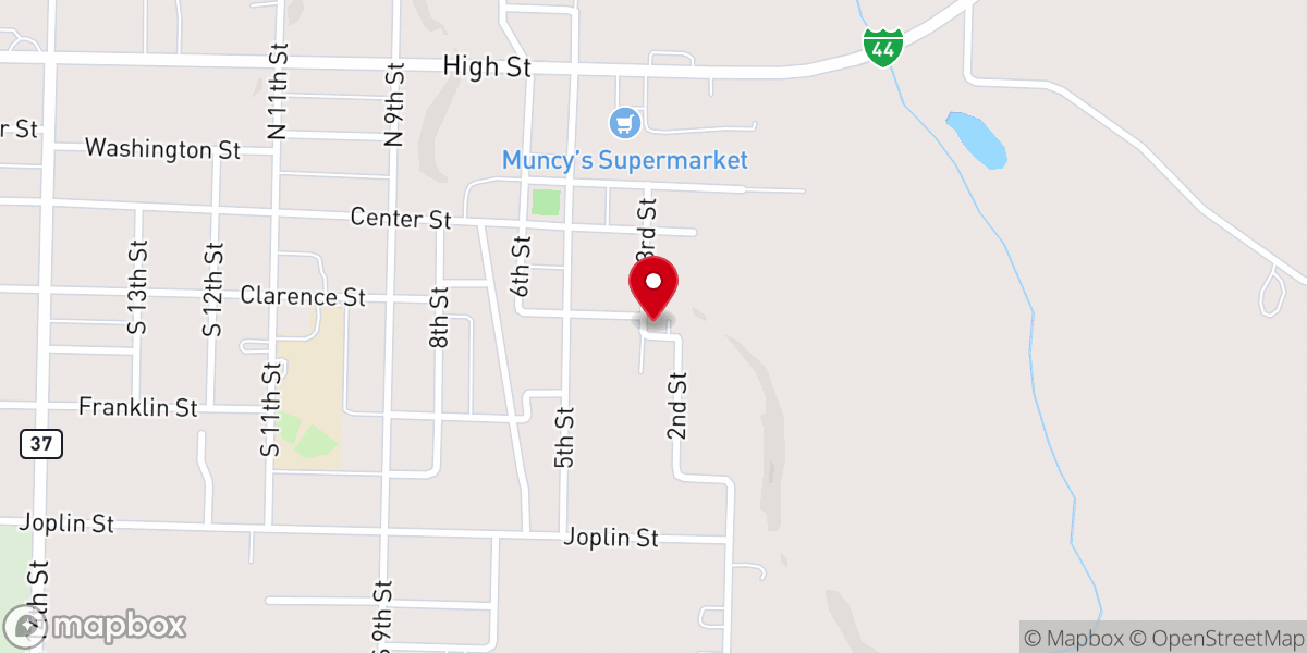 Map showing location of Presbyterian Church