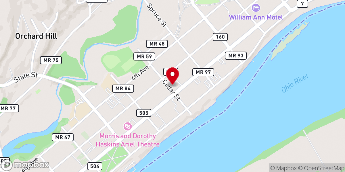 Map showing location of Grace United Methodist Church