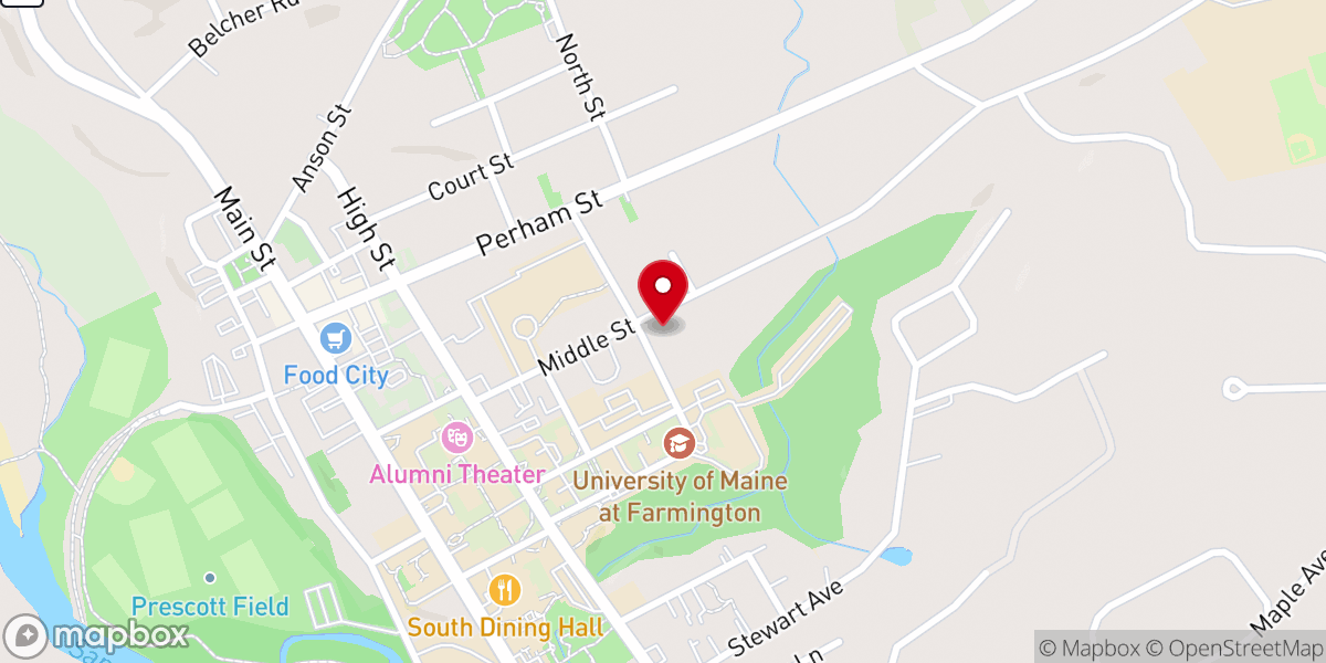 Map showing location of St. Joseph Parish Hall