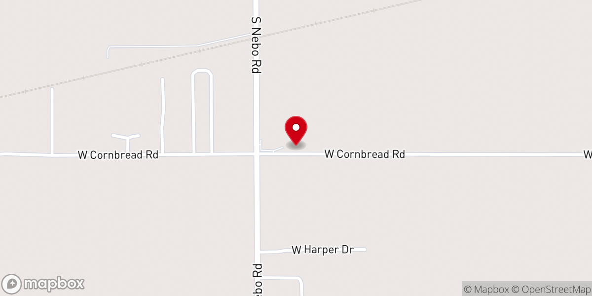 Map showing location of First Free Will Baptist Church