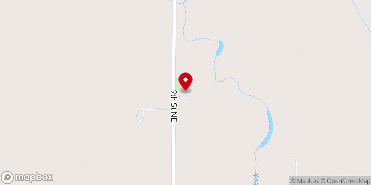 Map showing location of Walle Lutheran Church