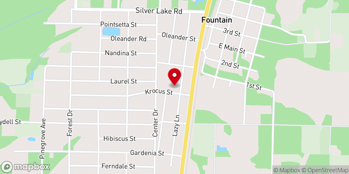 Map showing location of Our Lady Queen of Peace Catholic Church