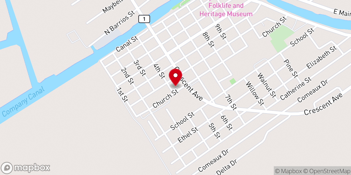 Map showing location of Lafourche Parish Court Clerk