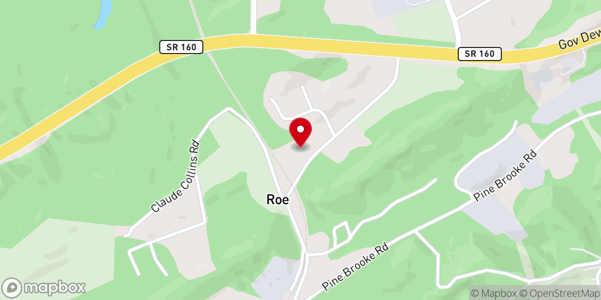 Map showing location of Roe Junction Baptist Church