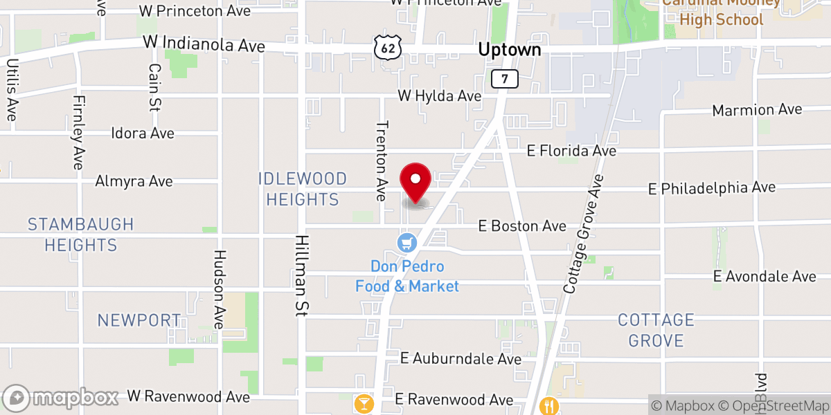 Map showing location of New Beginning Church