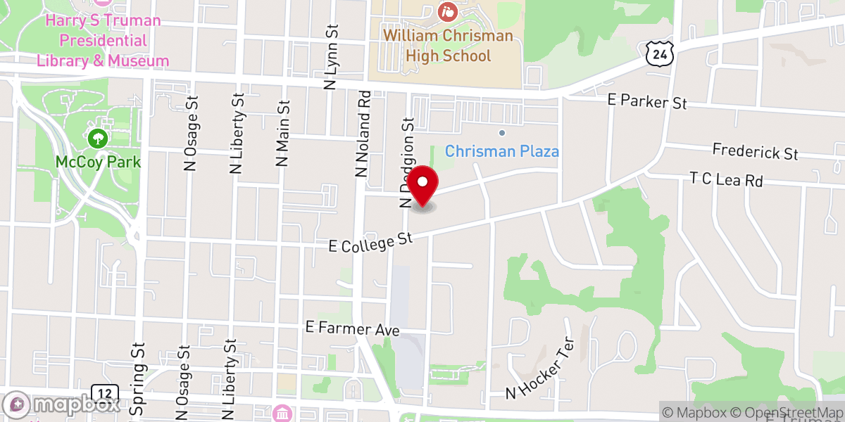 Map showing location of Miracle House Church
