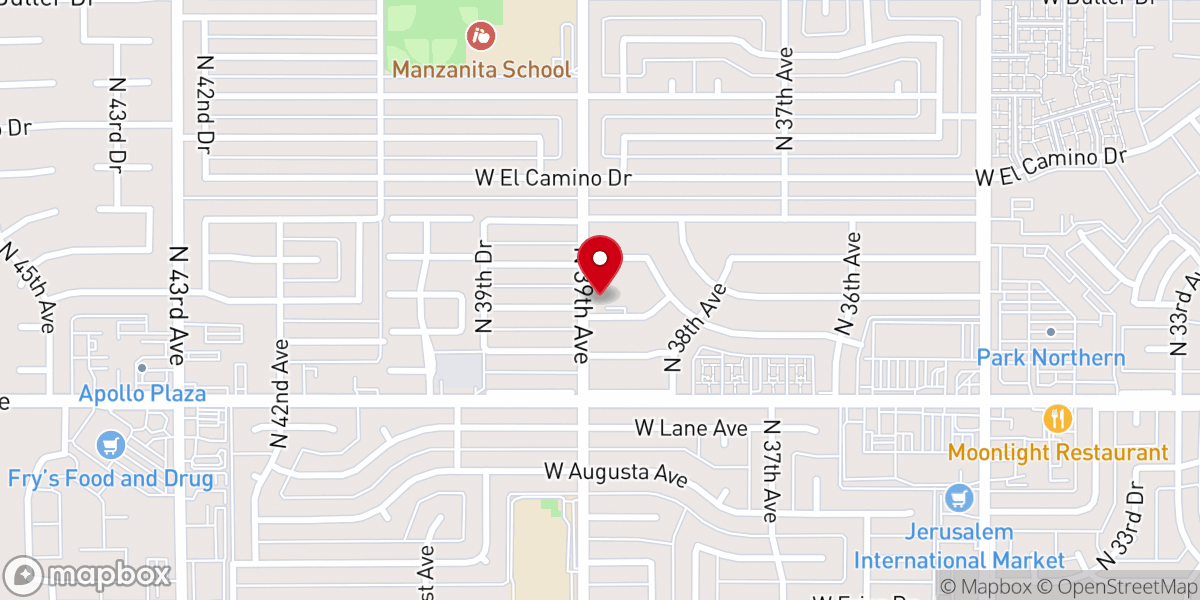 Map showing location of Friends Church of Phoenix