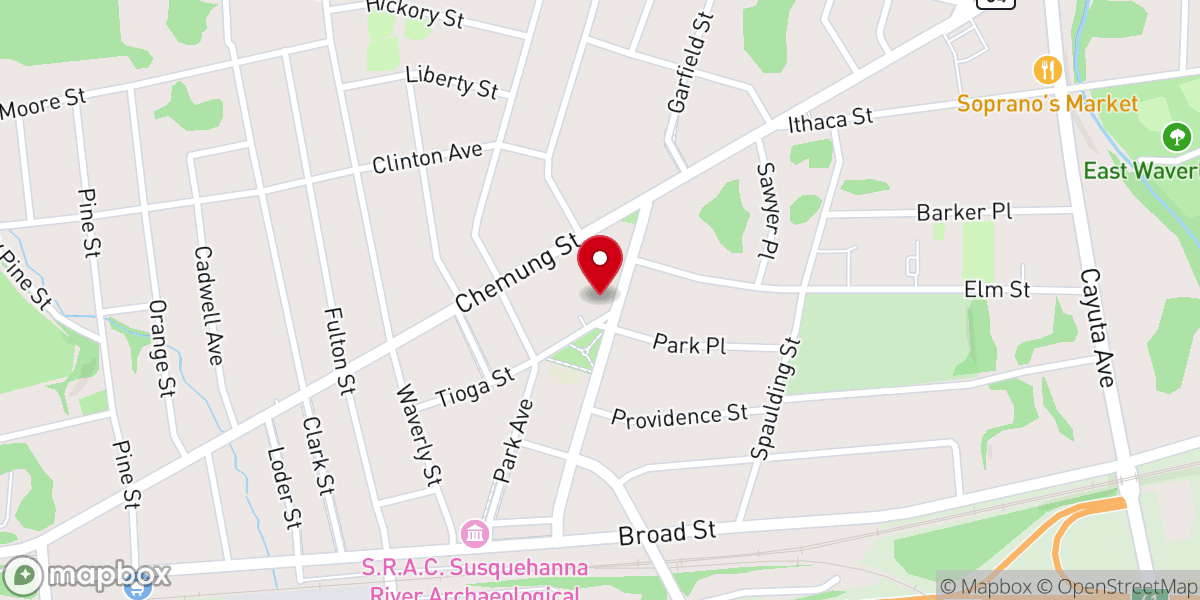 Map showing location of Valley United Presbyterian Church
