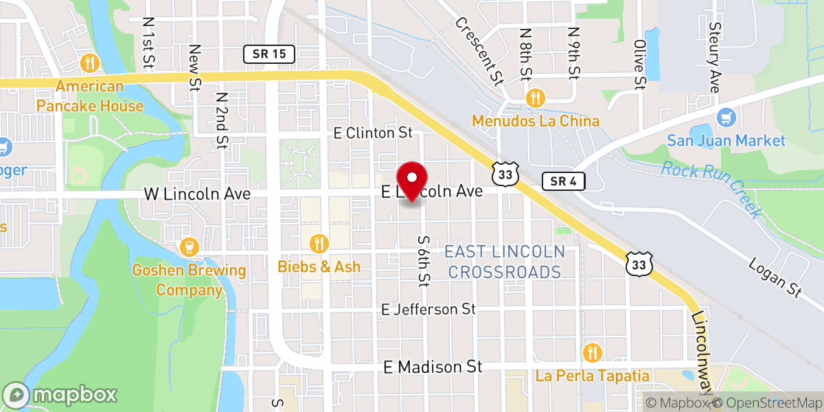 Map showing location of St. James' Episcopal Church