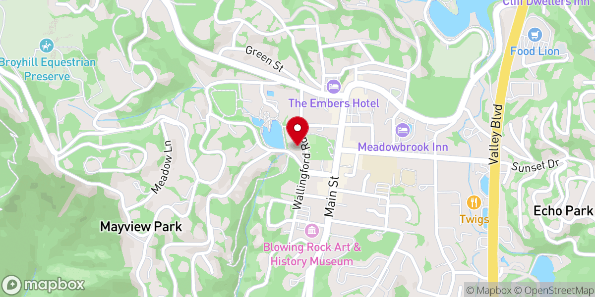 Map showing location of Appalachian Christian Church