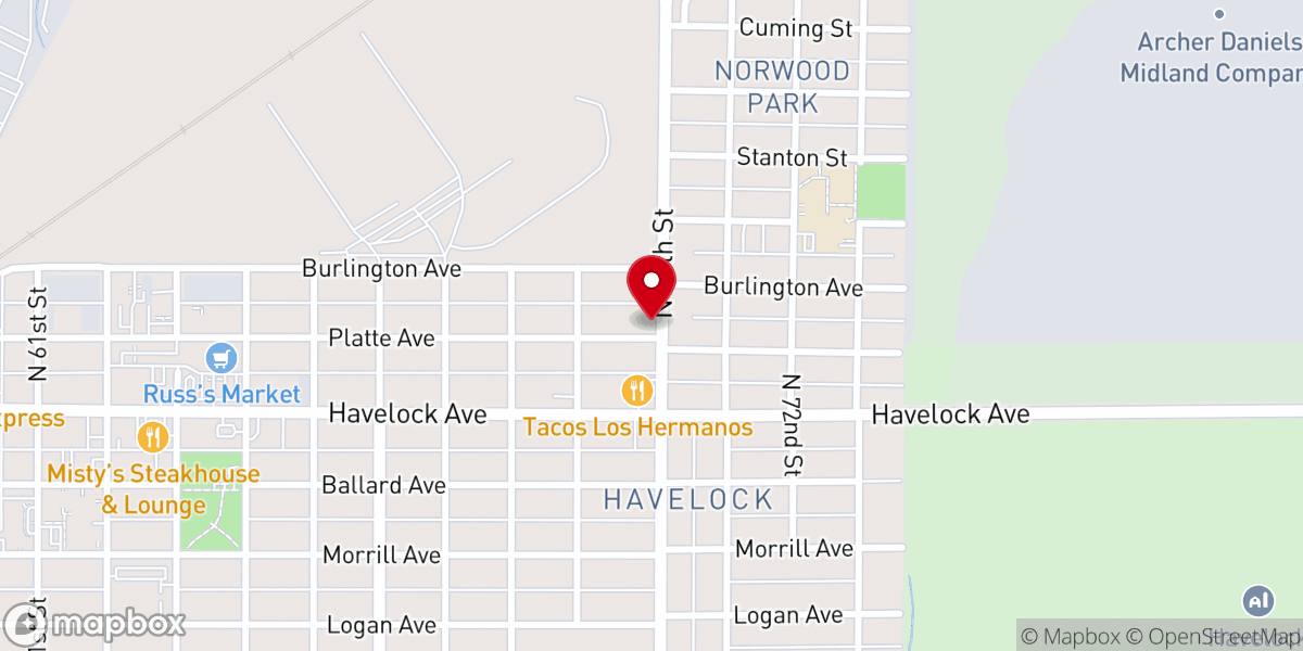 Map showing location of Living Hope Tabernacle Church