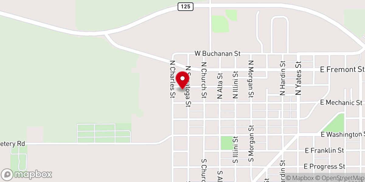 Map showing location of St Augustine Catholic Church