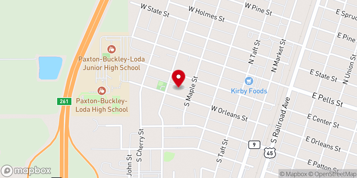 Map showing location of Upper Room Church