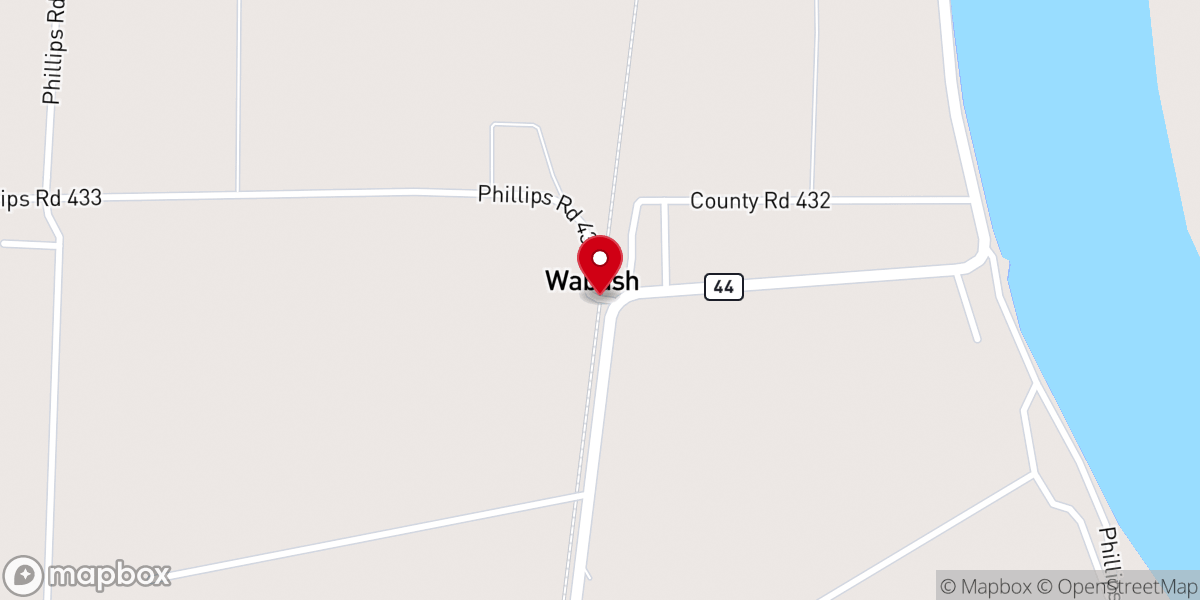 Map showing location of Wabash, AR 72389