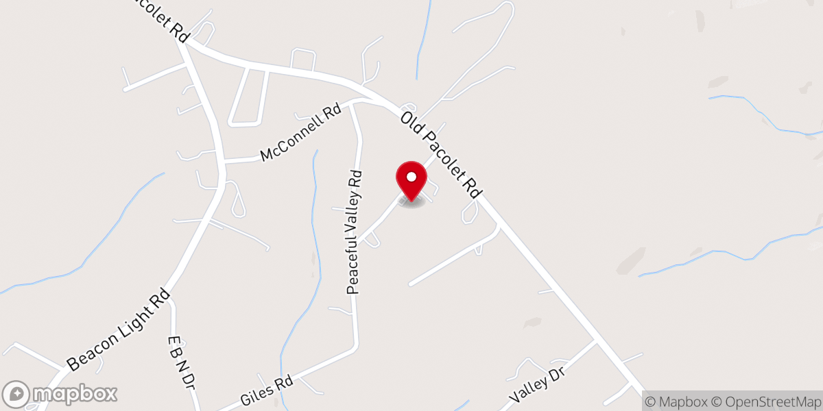 Map showing location of Calvary Baptist Church