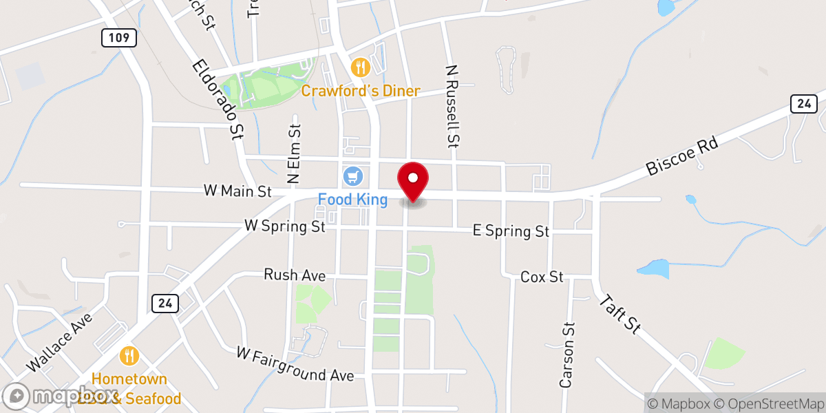 Map showing location of Troy Presbyerian Church