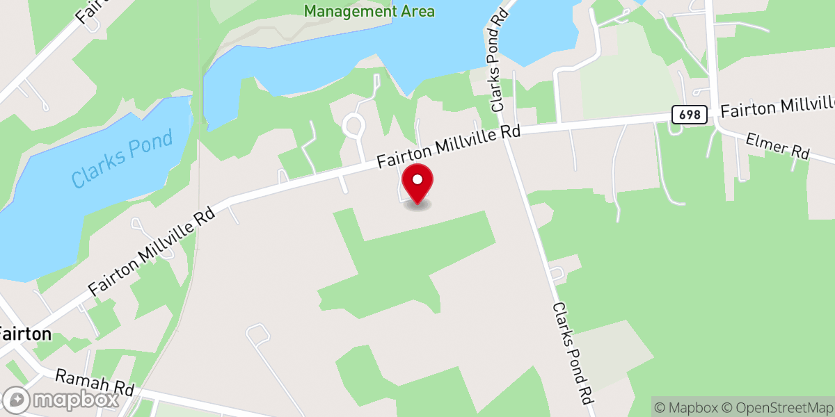 Map showing location of Fairton Christian Academy