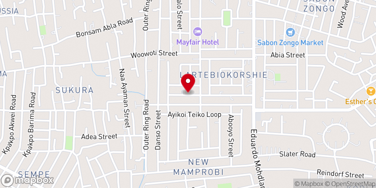 Map showing location of Barachel SDA Church