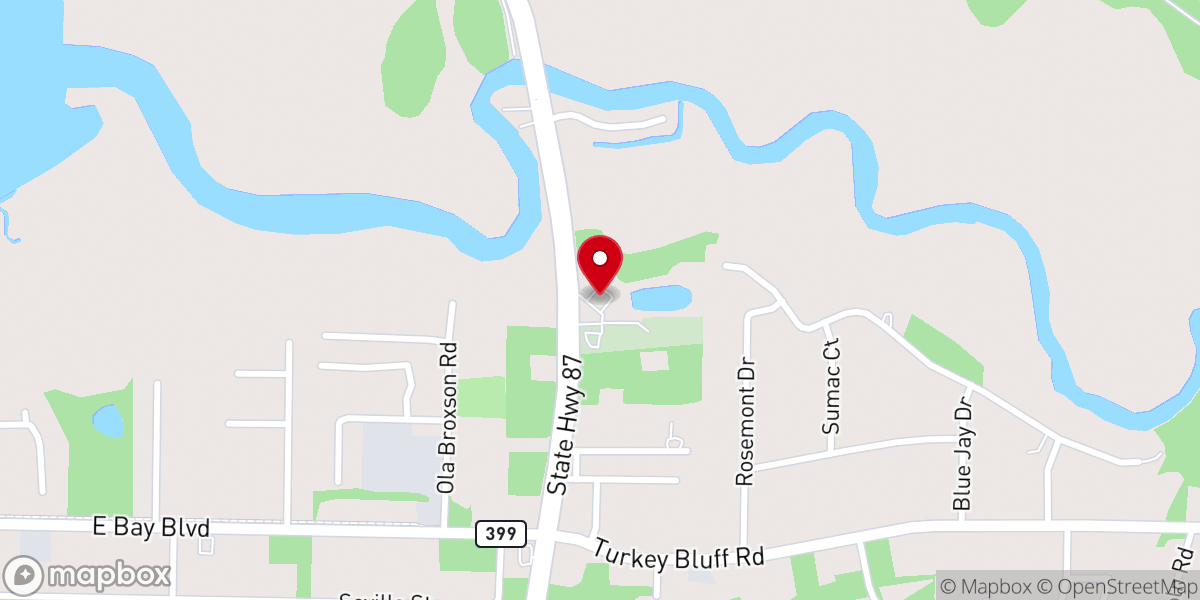 Map showing location of Navarre Calvary Chapel