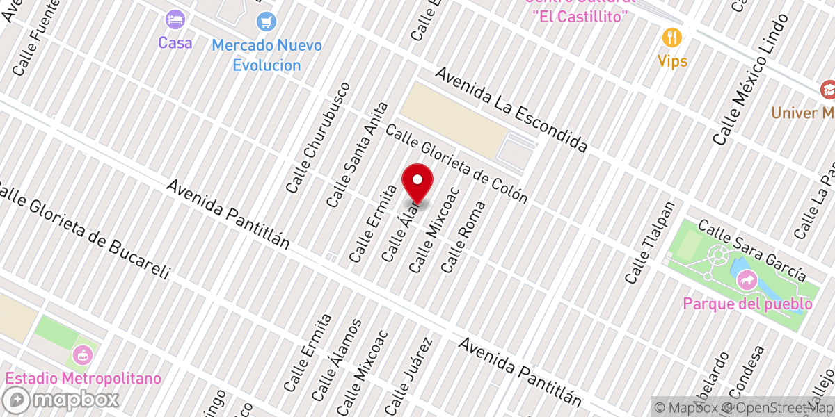 Map showing location of Iglesia Bautista de la Gracia