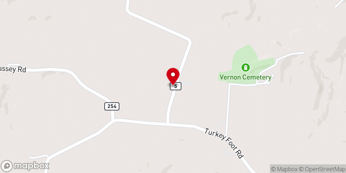 Map showing location of Lily Chapel