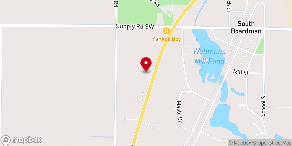 Map showing location of Victory Baptist Church
