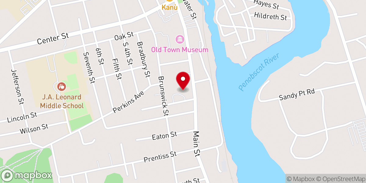 Map showing location of Holy Family Catholic Church