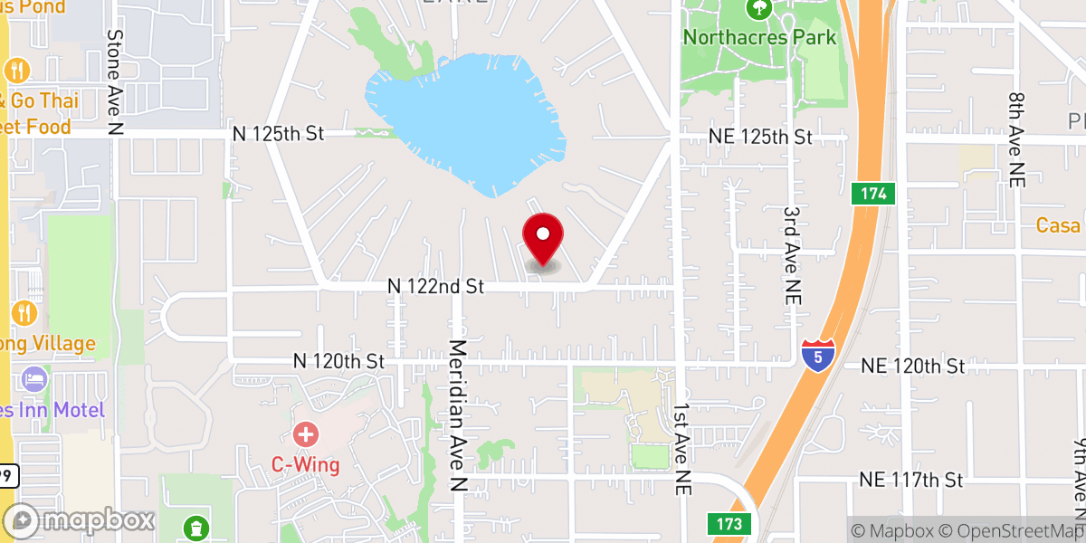 Map showing location of North Seattle Church