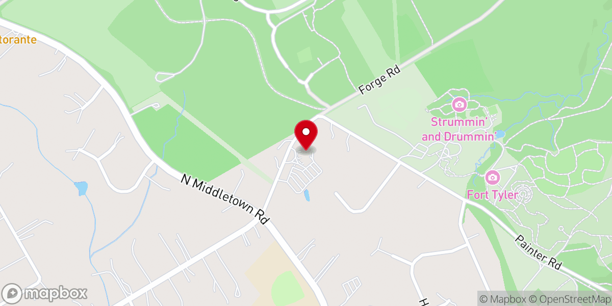 Map showing location of Saint George Greek Orthodox Church