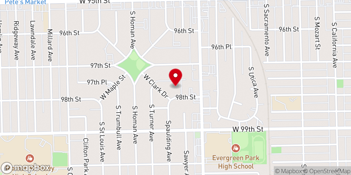 Map showing location of United by Faith Lutheran Church