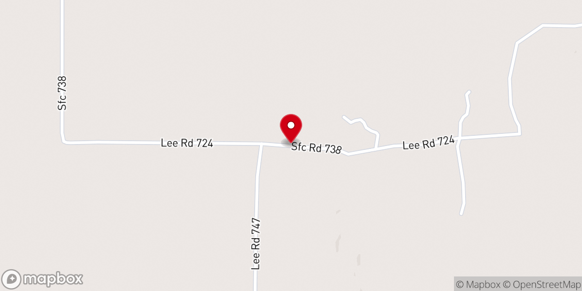 Map showing location of Shadygrove Church