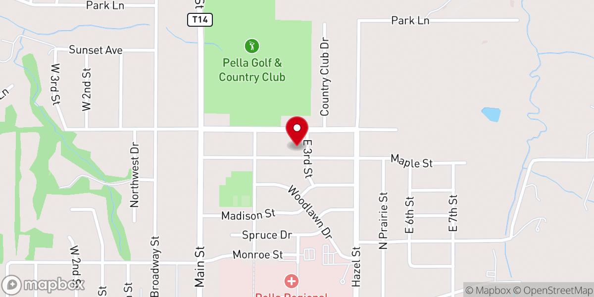 Map showing location of Calvary Church