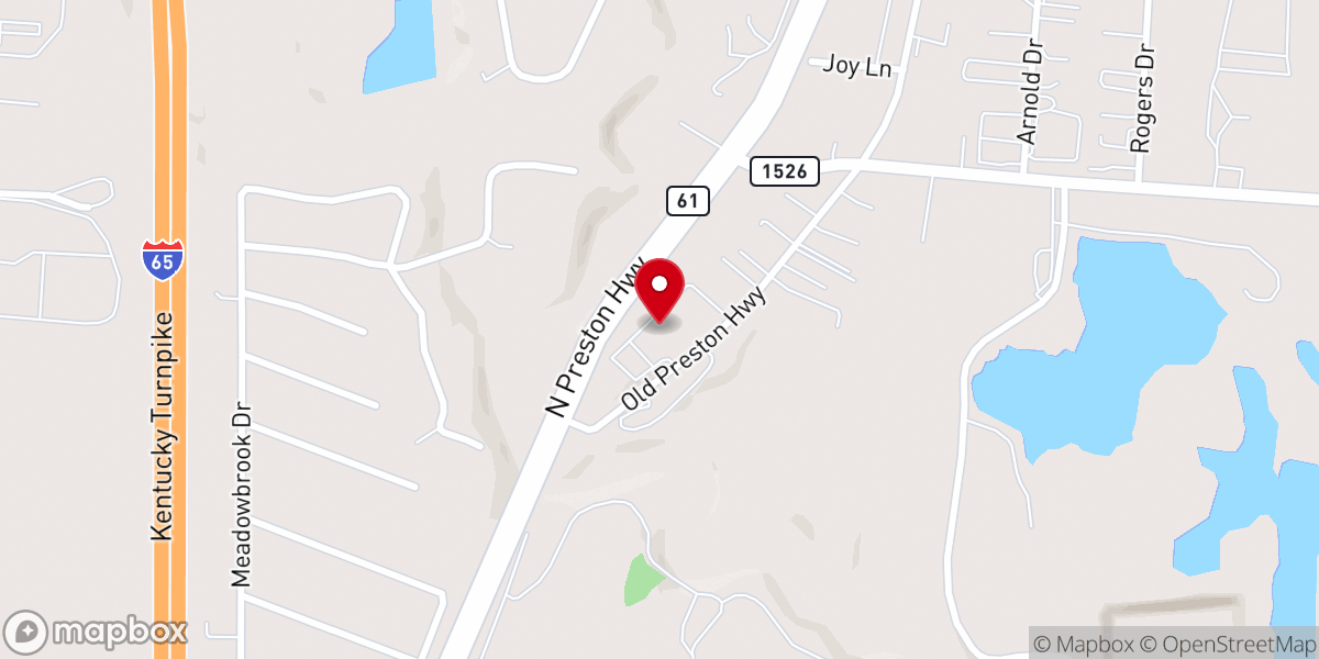 Map showing location of Eastern Gate Baptist Church