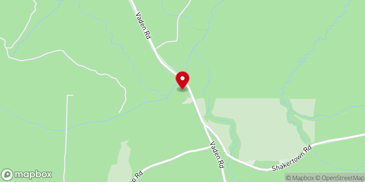 Map showing location of Harmony Hill Baptist Church