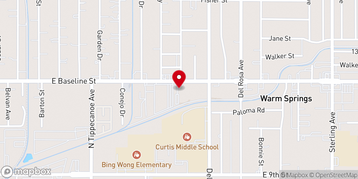 Map showing location of Calvary Chapel San Bernardino