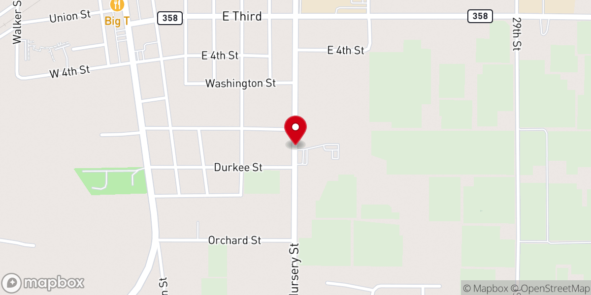 Map showing location of Lawton Evangelical Church