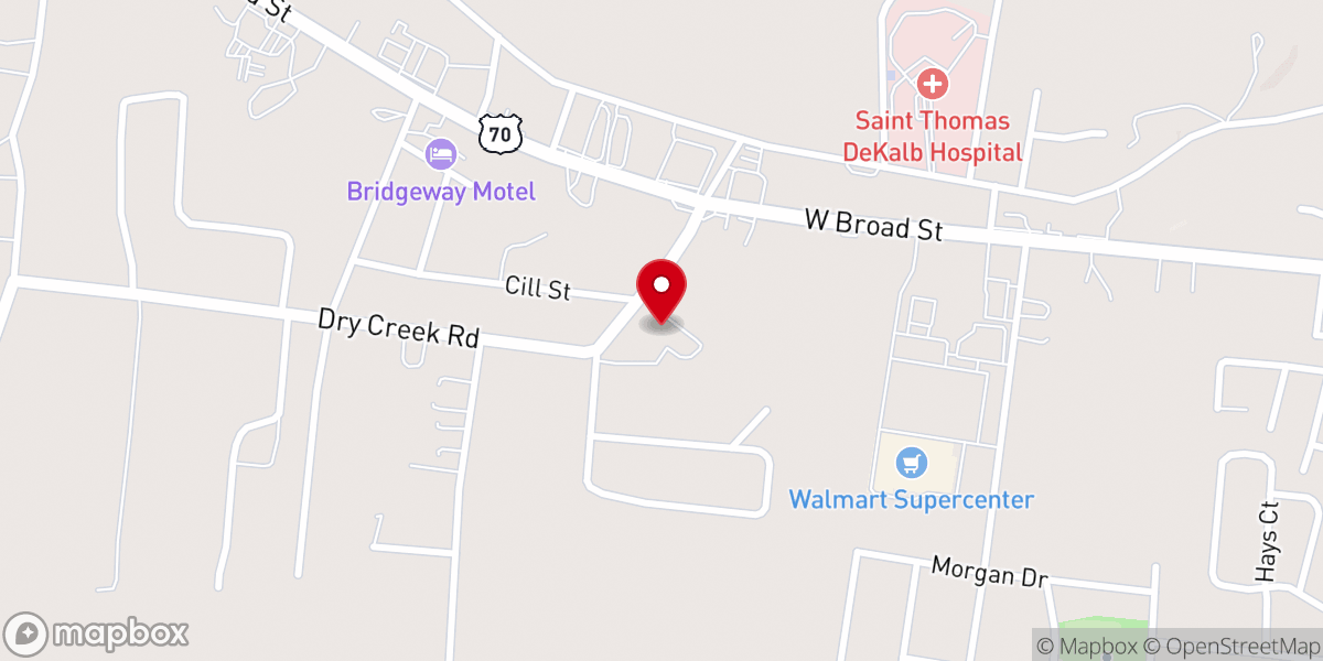 Map showing location of Smithville Church of Christ