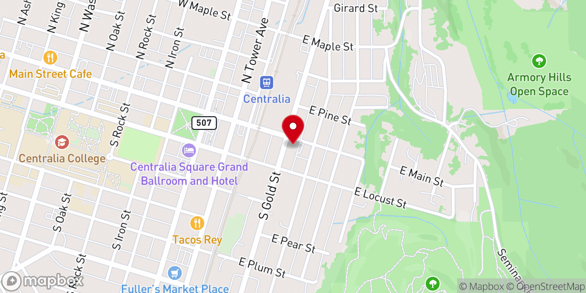 Map showing location of Hope Church