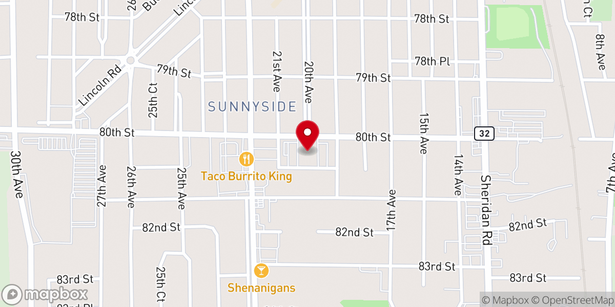 Map showing location of St. Marys Lutheran