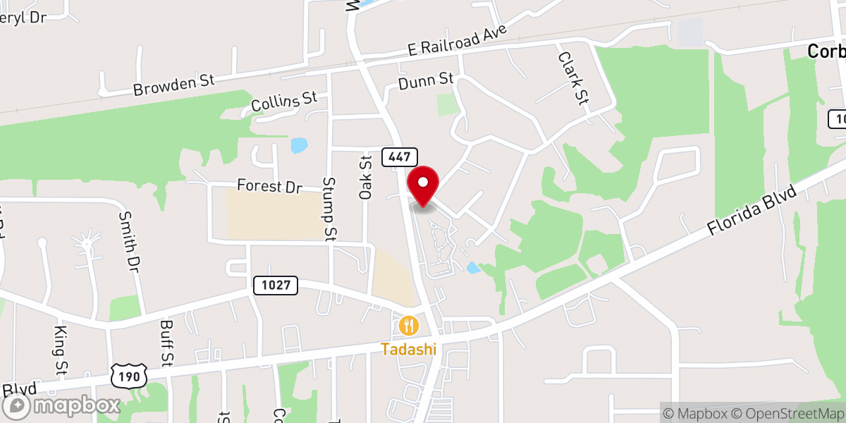Map showing location of Creekside Crossing Apartments