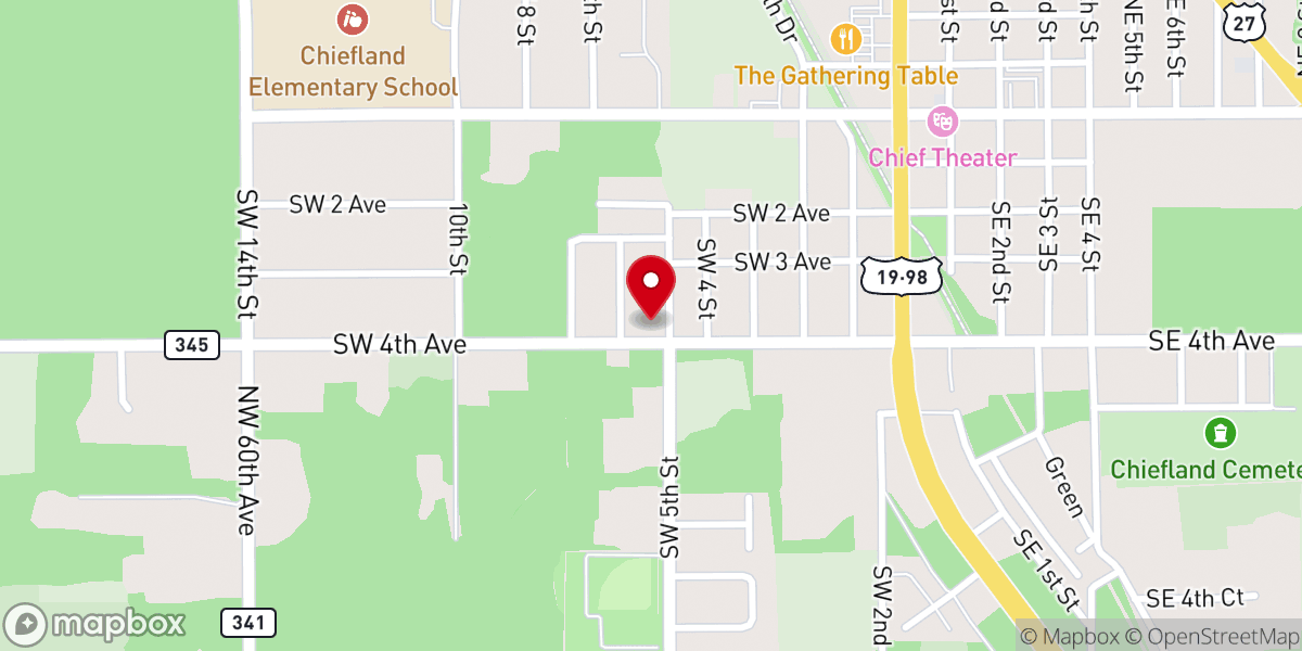 Map showing location of Faith Community Church