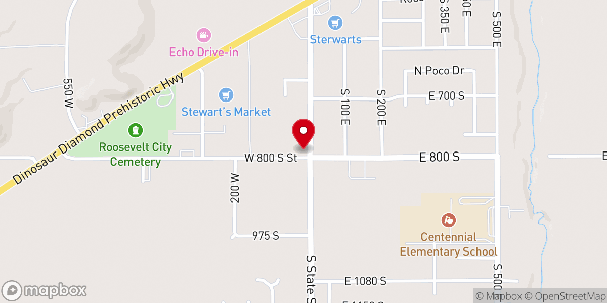 Map showing location of Faith Baptist Church