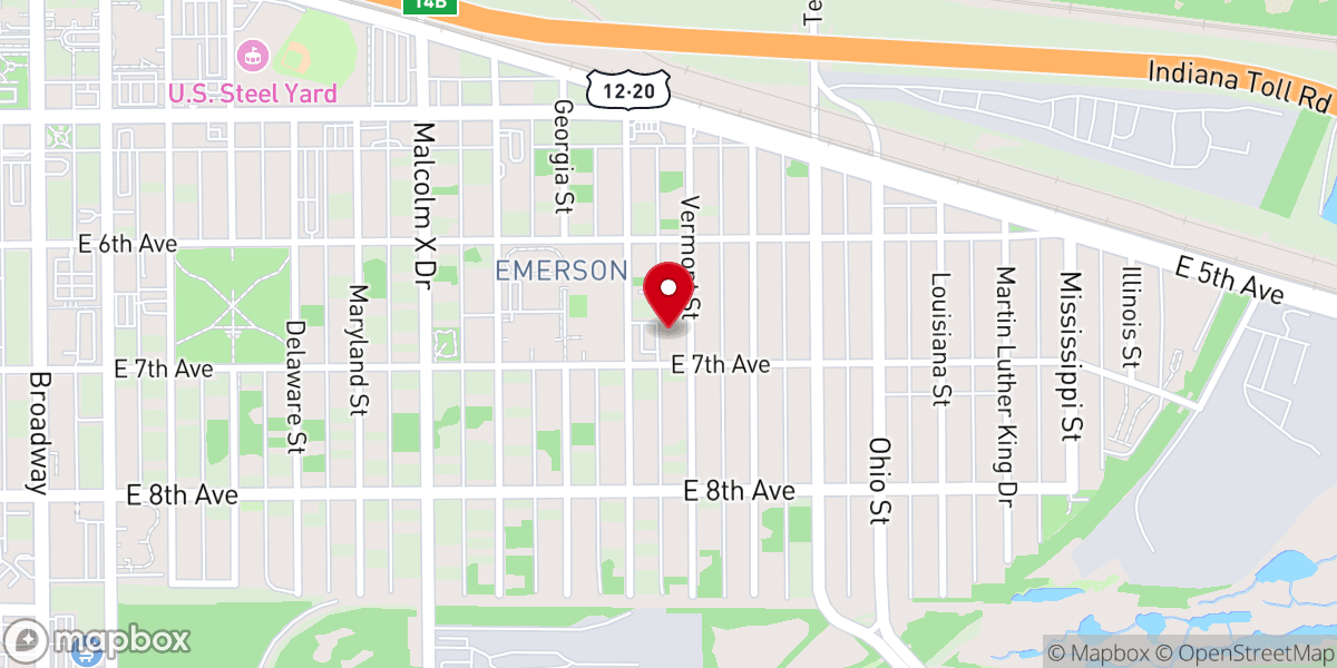 Map showing location of St Monica & Luke Church