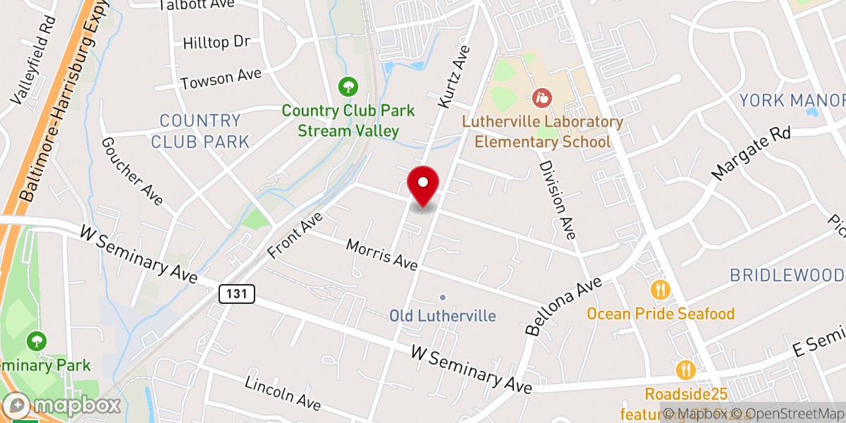 Map showing location of St Paul's Lutheran Church