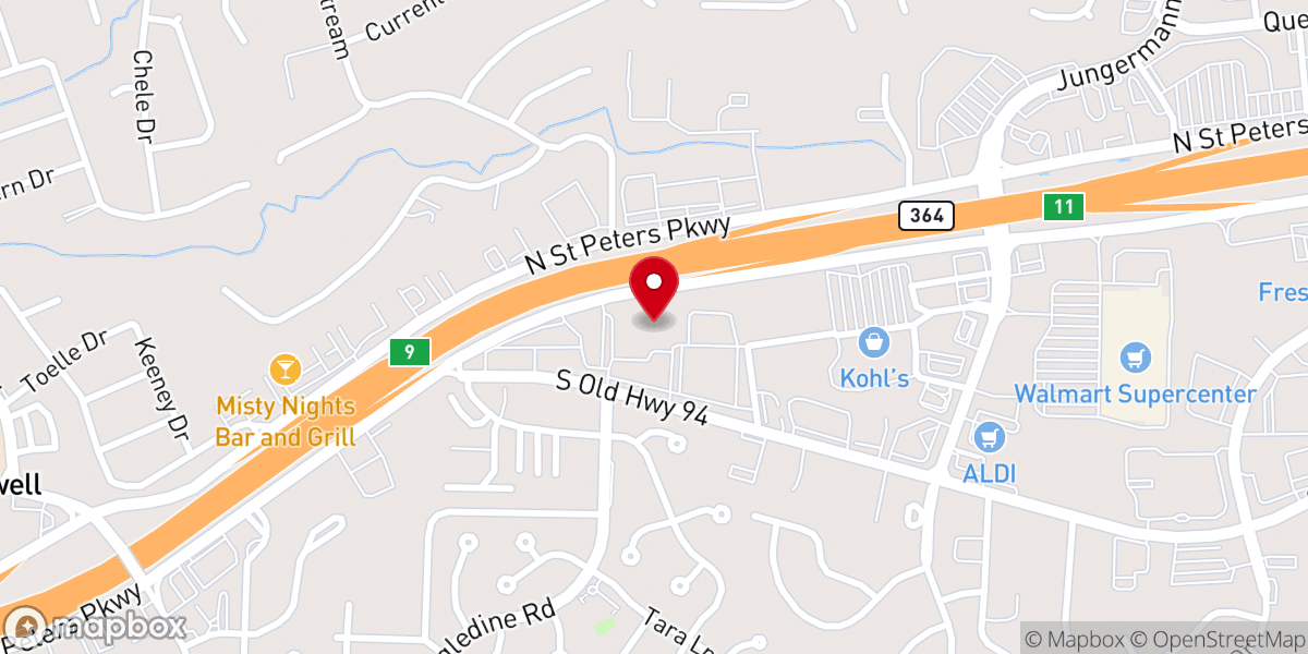 Map showing location of Waypoint Church (St. Charles)