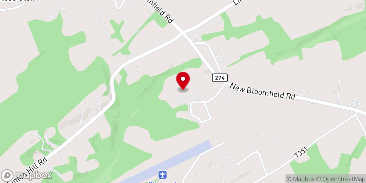 Map showing location of Cornerstone Christian Church