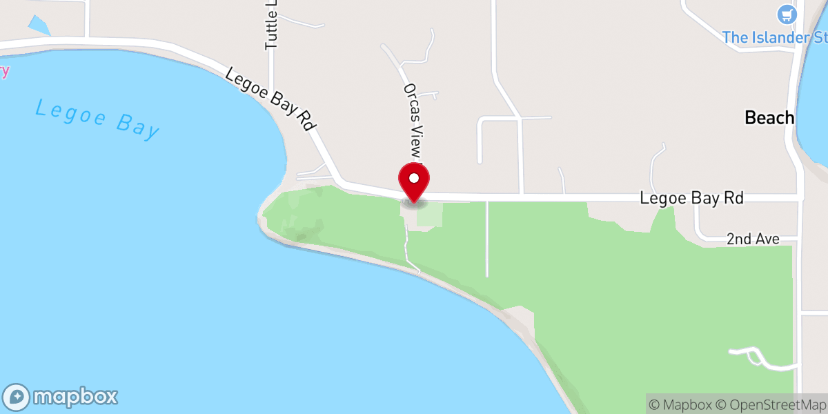 Map showing location of Lummi Island Congregational Church