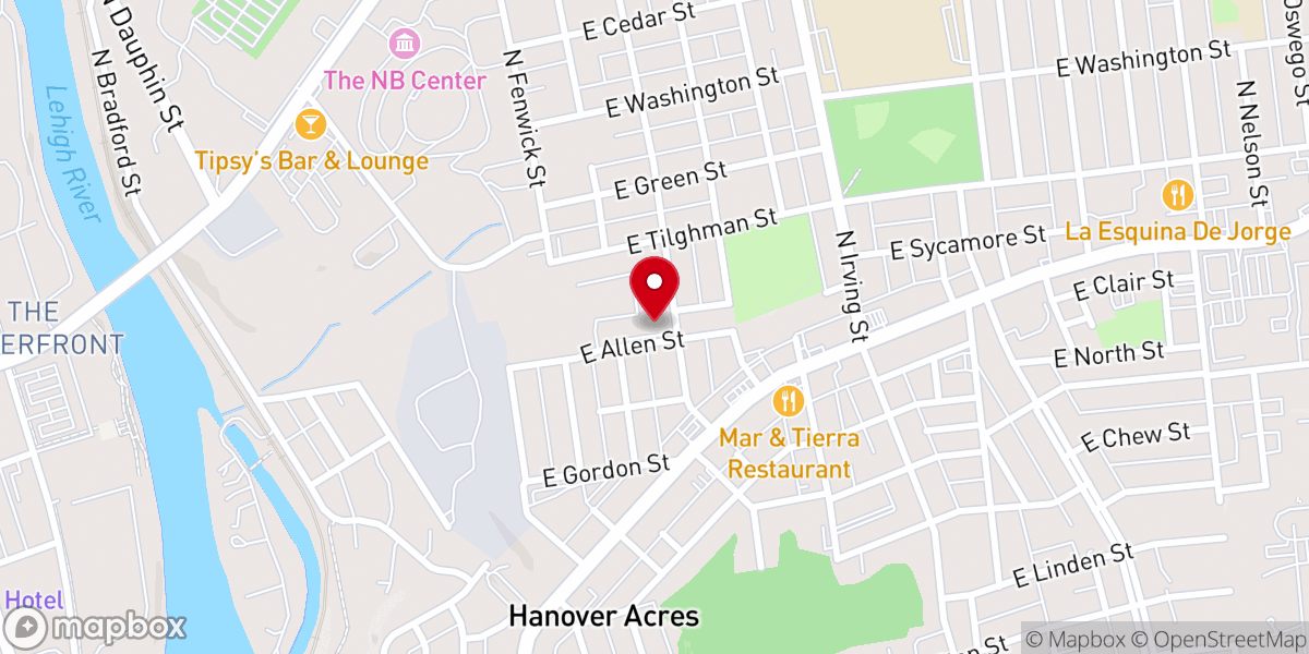 Map showing location of Iglesia Cristiana Pentecostal