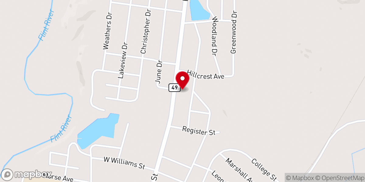 Map showing location of St. Michael Catholic Mission Church
